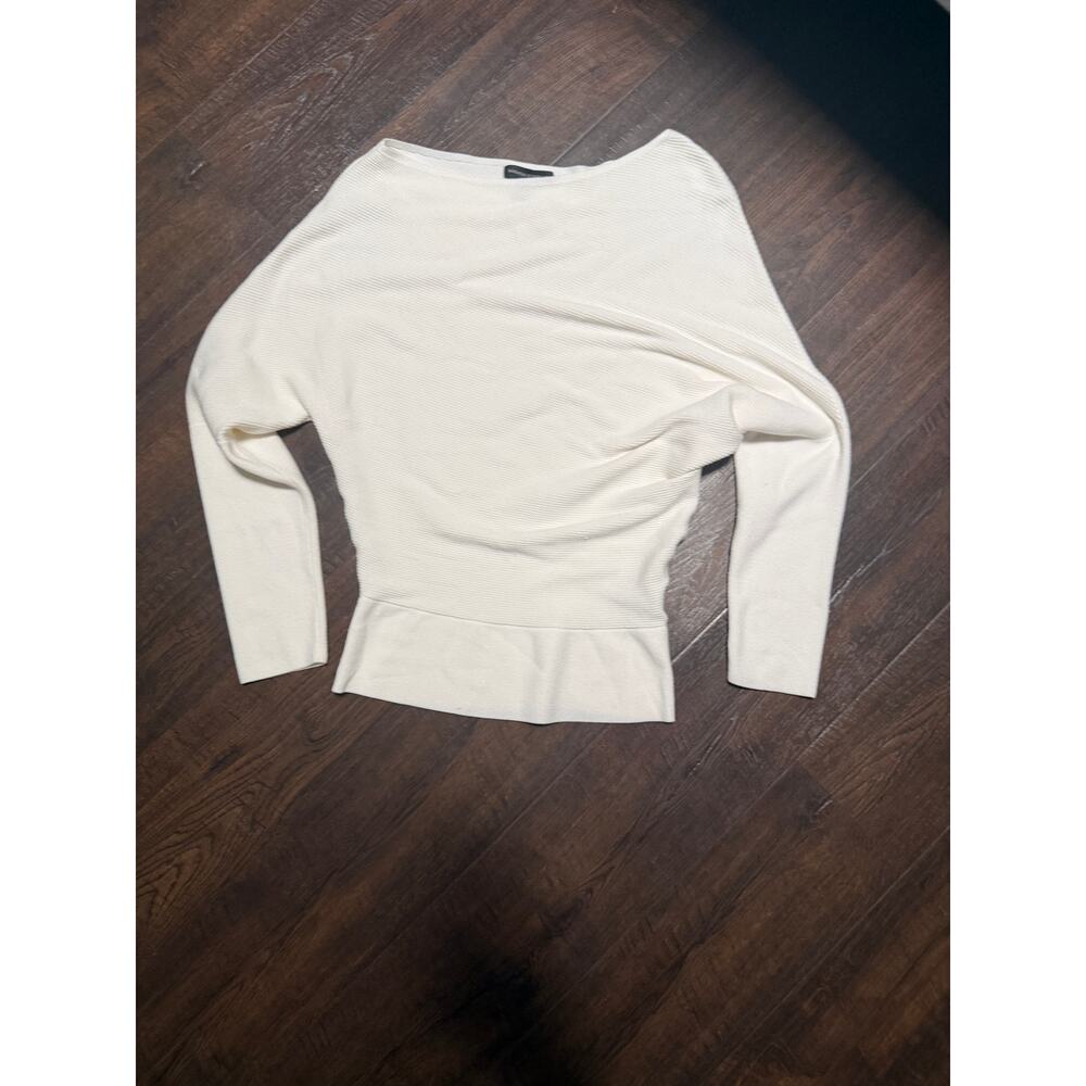 Banana Republic asymmetrical long sleeve boat neck sweater